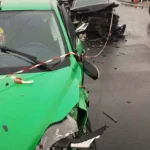 Accident pe A1, în zona Belinț: două autotrenuri, un microbuz și o mașină implicate